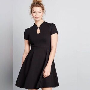 Modcloth Keyhole Black Dress